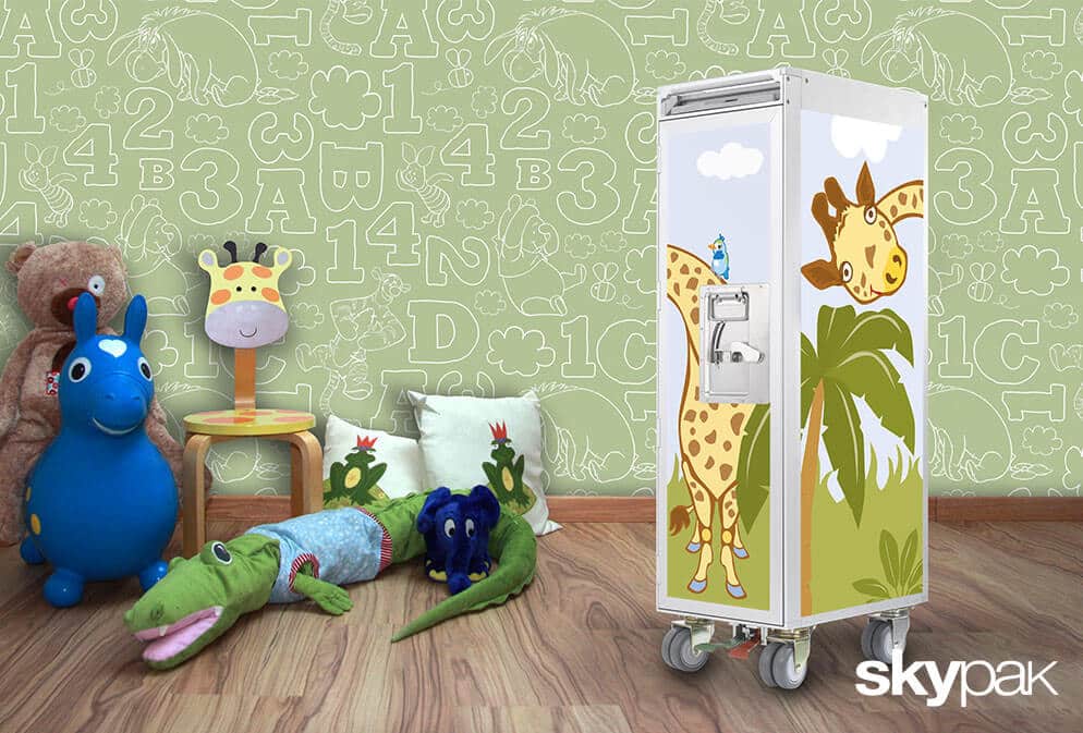Flugzeugtrolley Skypak Giraffe Airline Trolley Spielzeug Kinderzimmer2