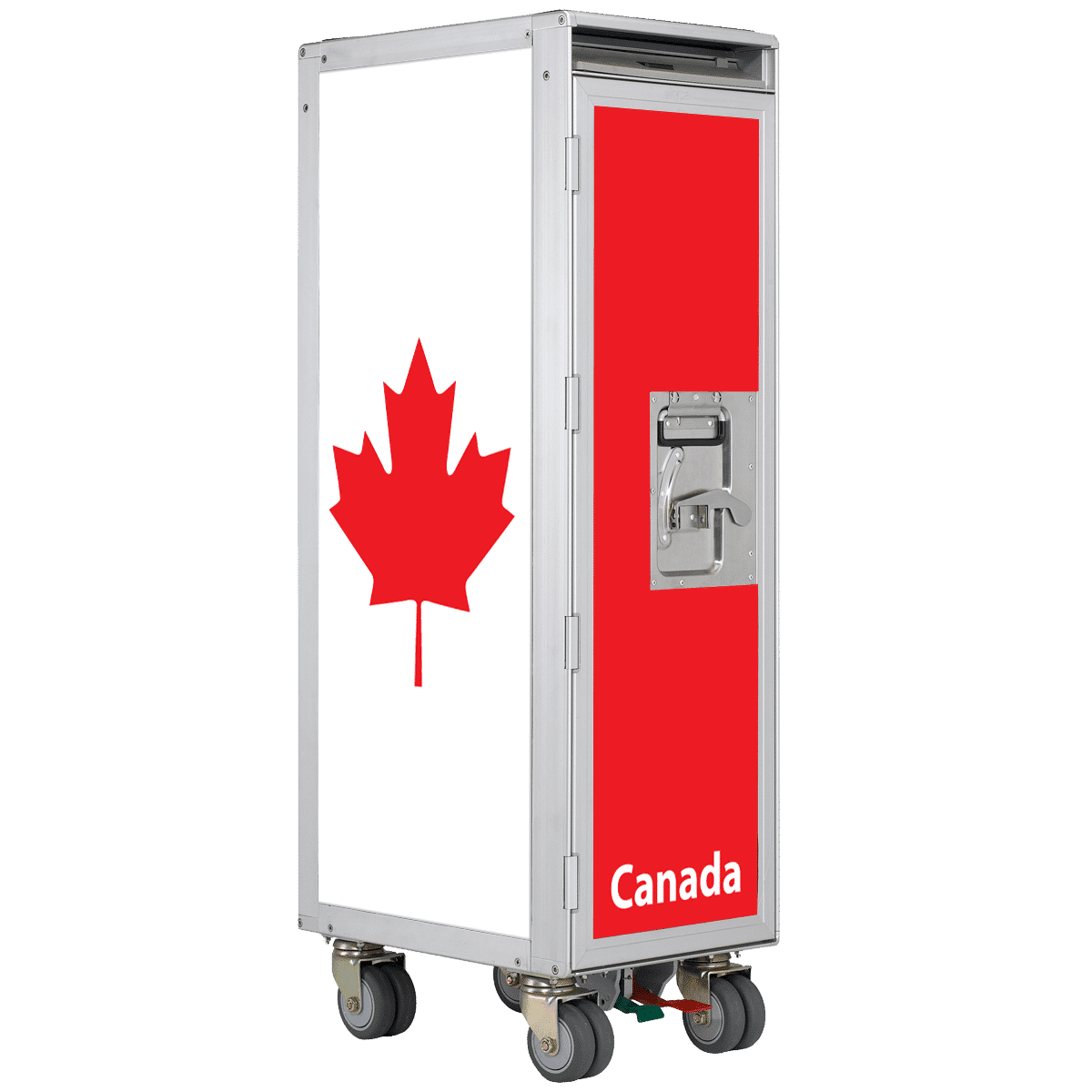 Hochwertiger Aluminium-Transportwagen mit Ahornblatt-Design aus Flugzeugteilen.