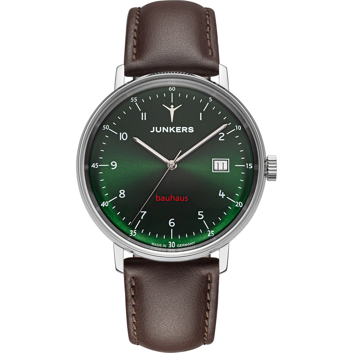 Junkers Flieger Gangreserve Grün mit Lederarmband