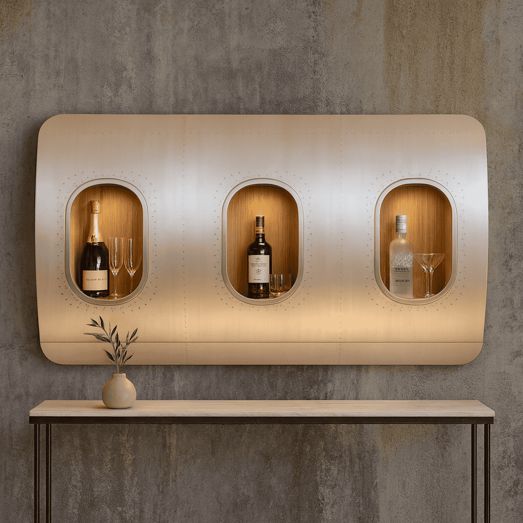 Wandbar "TRIO" - A380 Silber matt
