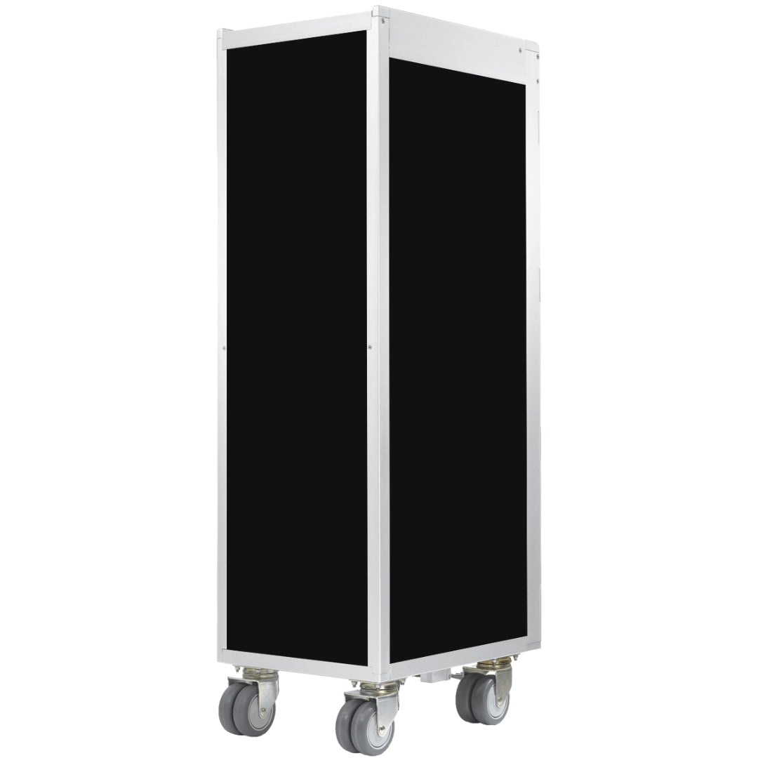 Mobiler Utility-Trolley mit schwarzem Metallrahmen und robusten Rollen für flexible Nutzung