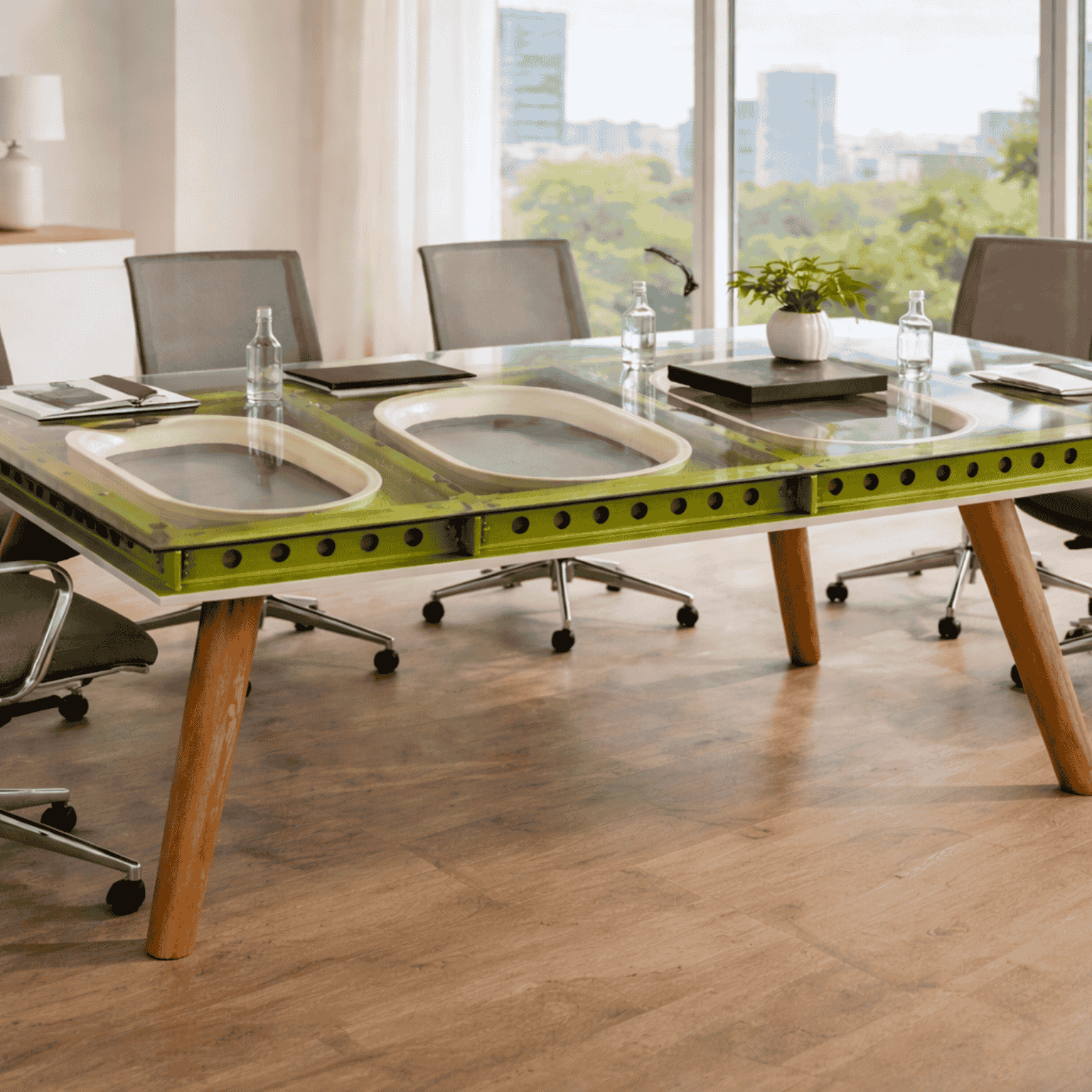 Conference table "SLOT" - 3-fold window segment