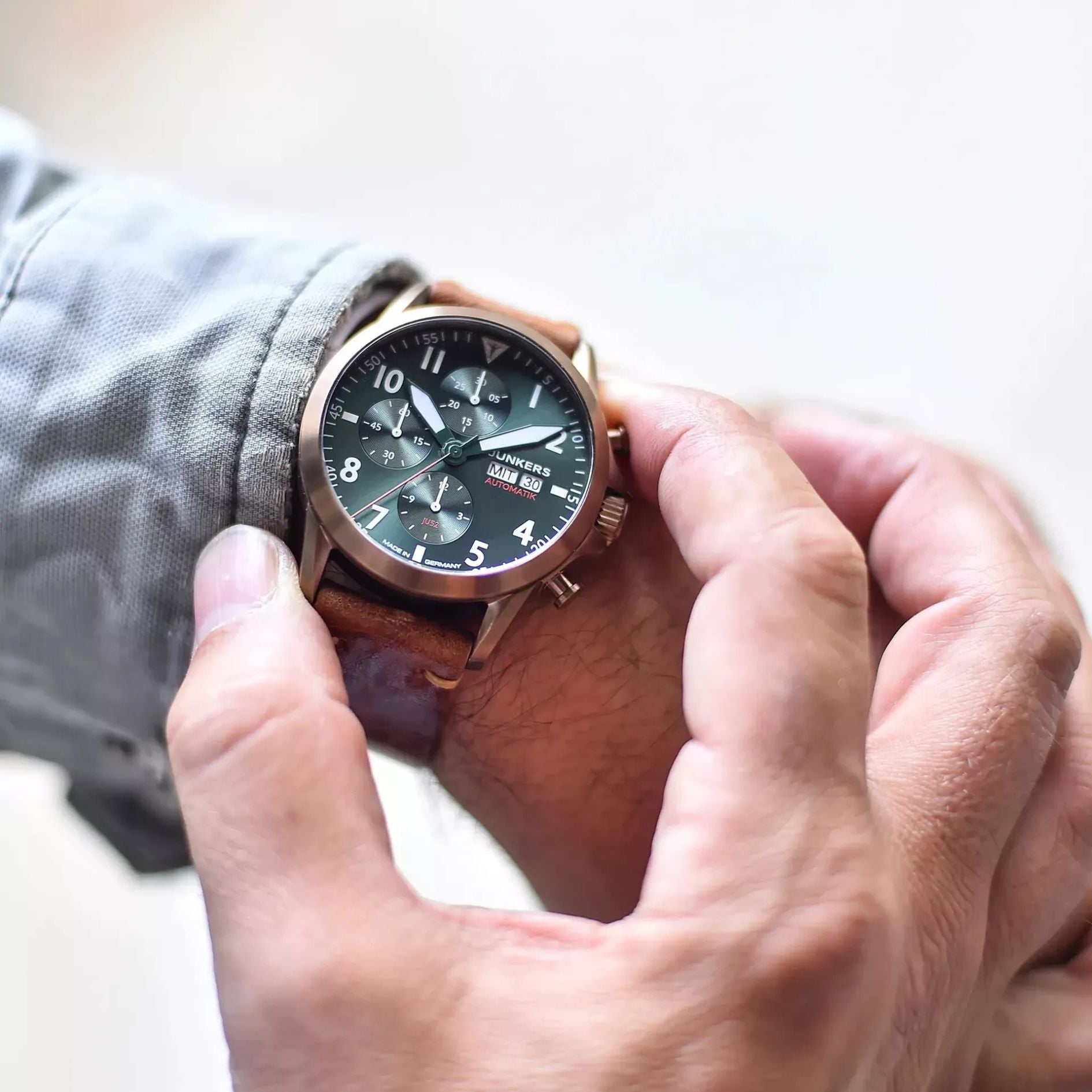 JU 52 Aviator Chronograph Grün
