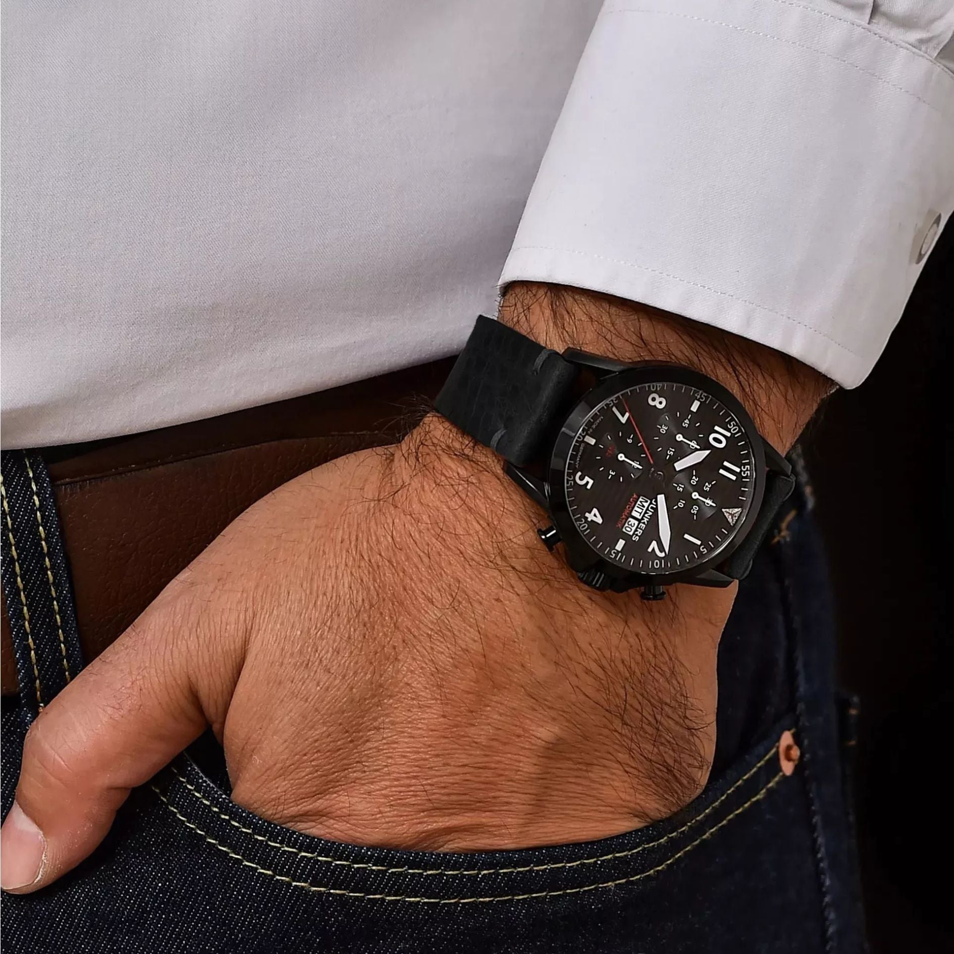 JU 52 Aviator Chronograph Schwarz