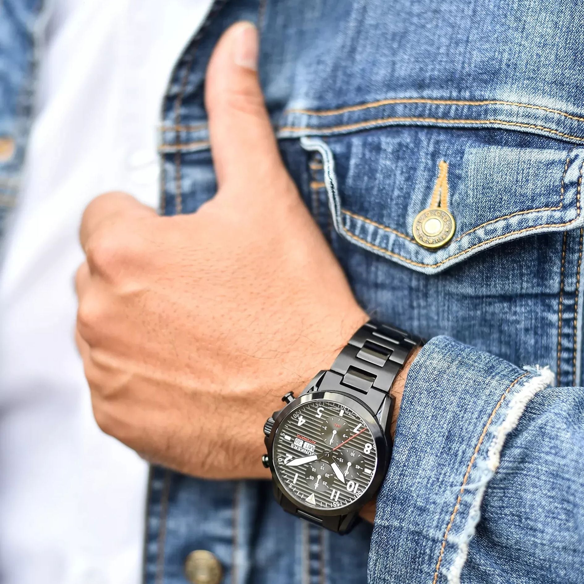JU 52 Aviator Chronograph Schwarz M